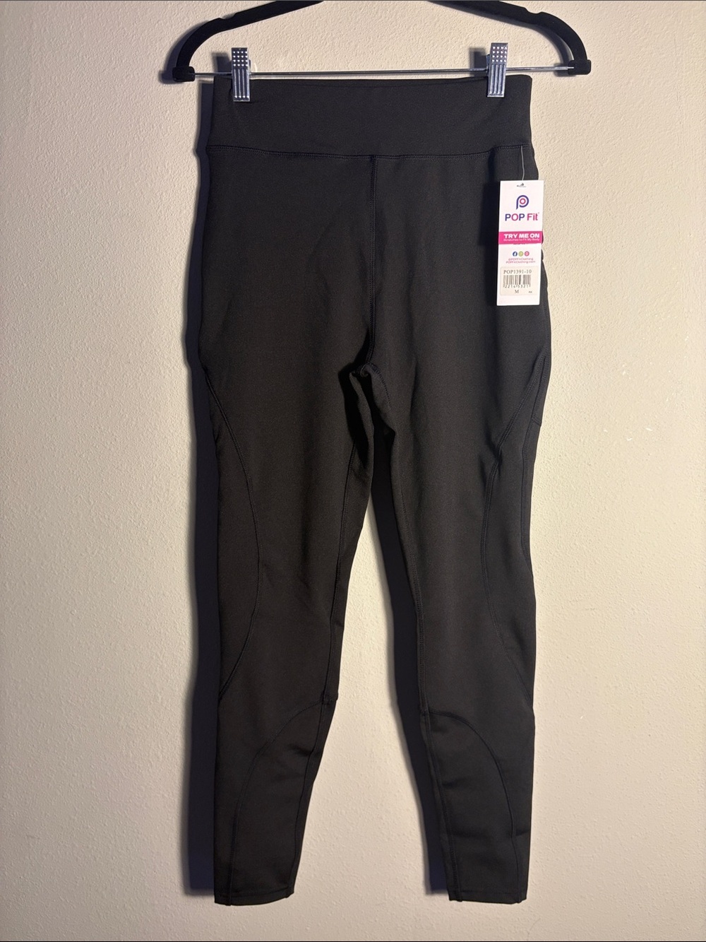 POP Fit Kids Black High-Waist Active Leggings